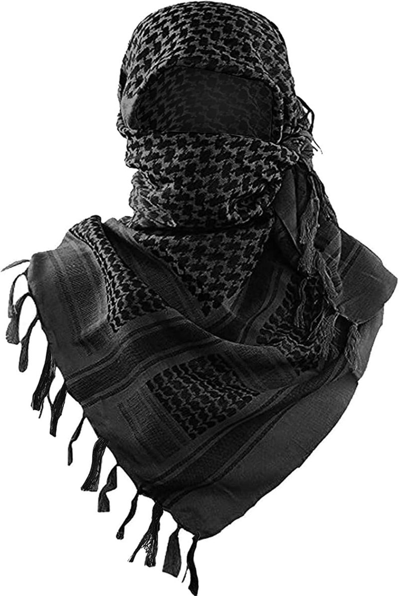 Luxns Store Military Shemagh Tactical Desert Scarf / 100% Cotton Keffiyeh Scarf Wrap for Men And Women - Image 1
